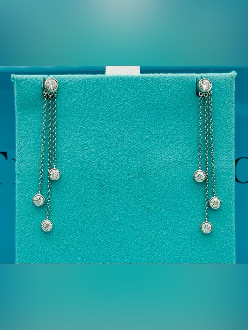 Tiffany & Co. Jazz Swing Drop Earrings in Platinum with Diamonds RARE